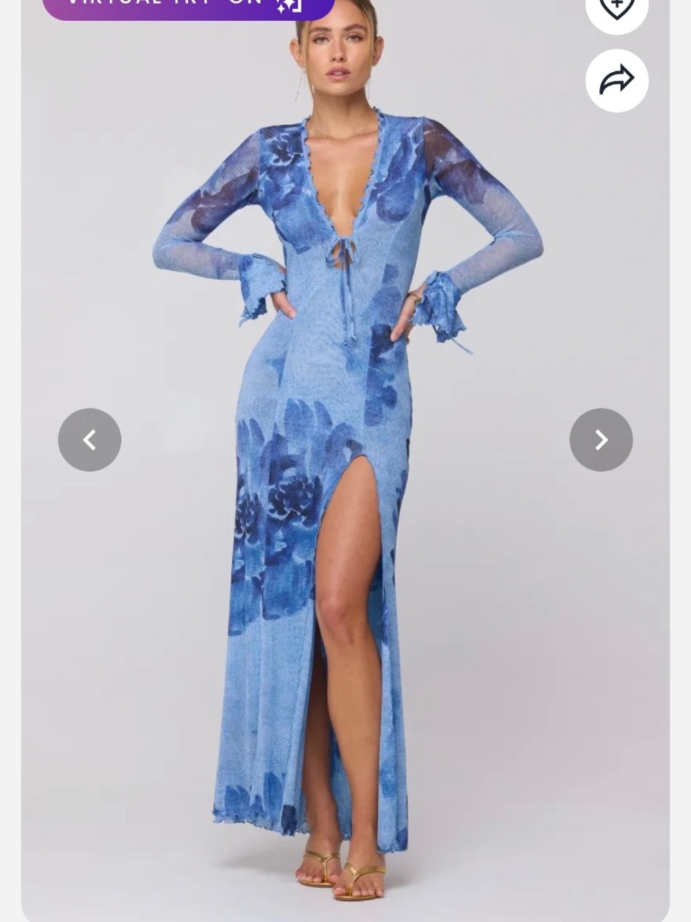 RESA X The Salty Blonde Lennon Maxi Dress- Indigo